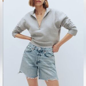 Reformation Raye Mid Rise 6" Relaxed Jean Shorts